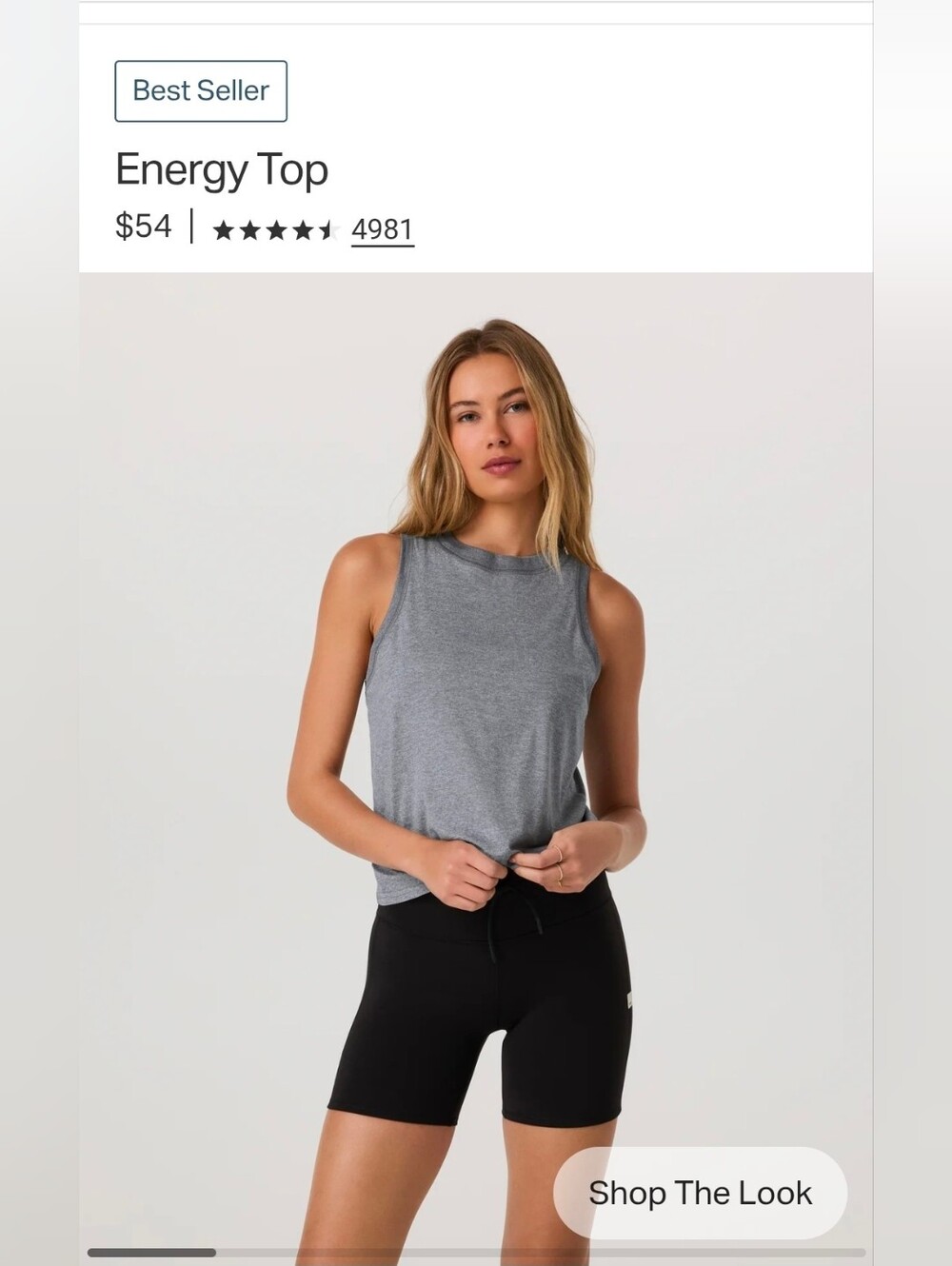 Vuori Womens Energy Top - Large